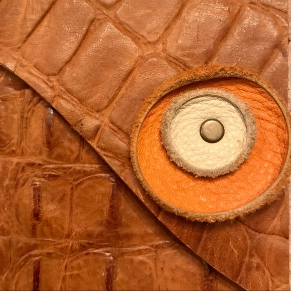 Orange Alligator Skin Mini Purse - Picture 7 of 7